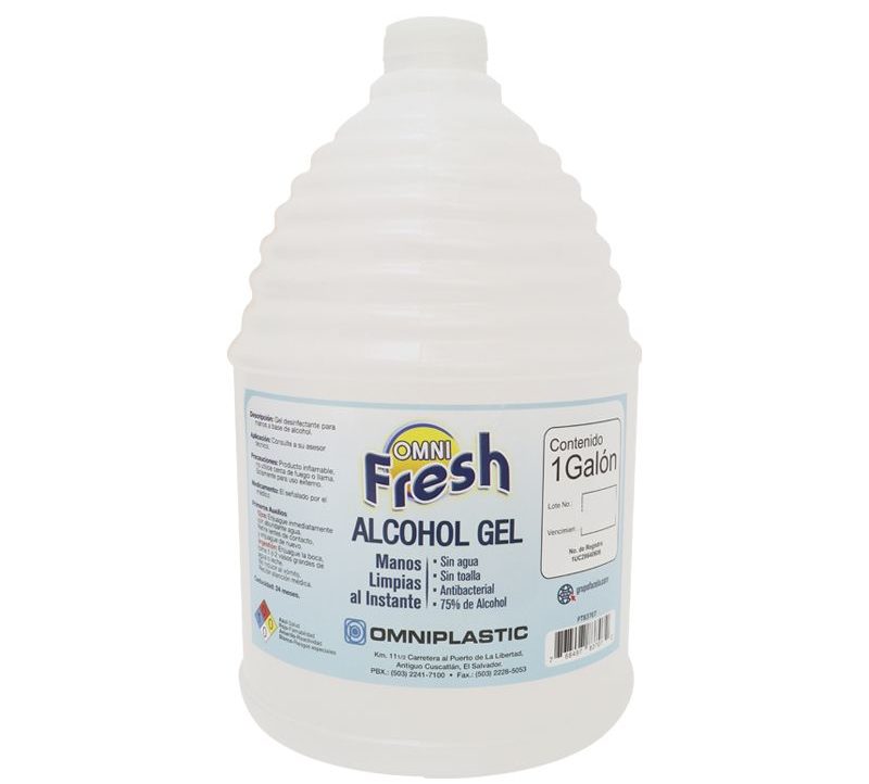 Omni fresh alcohol en gel antibacterial con humectante 1.0gl 75%