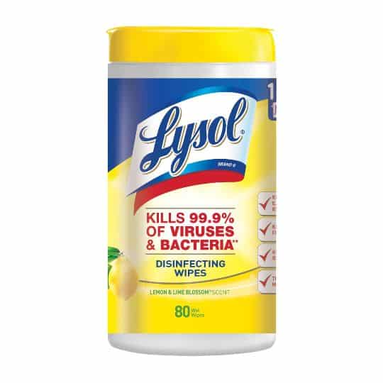 Lysol toalla desinfectante 35 unidades lemon lime blossom