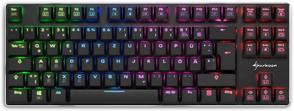 Sharkoon teclado USB purewriter RGB red