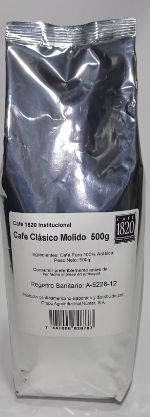 1820 café institucional molido 500g, CM Soluciones S.A.