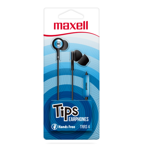 Maxell audífonos in tips con micrófono blue 348123