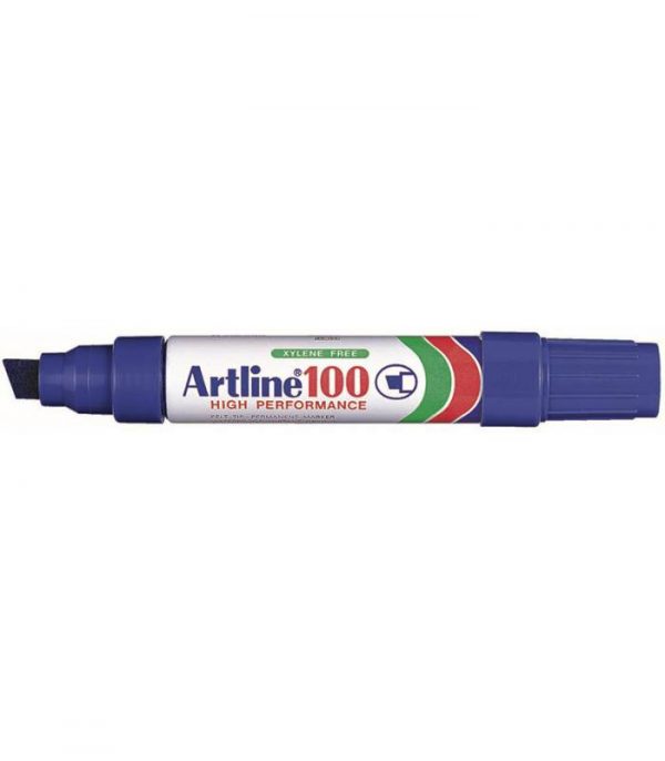 Artline marcador permanente recargable biselado 100 azul